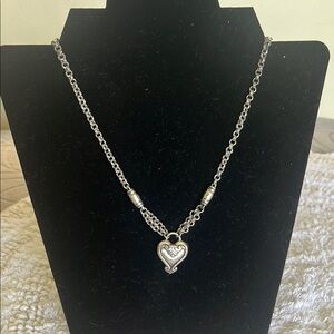 Silver Heart Pendant Necklace. Pre-loved